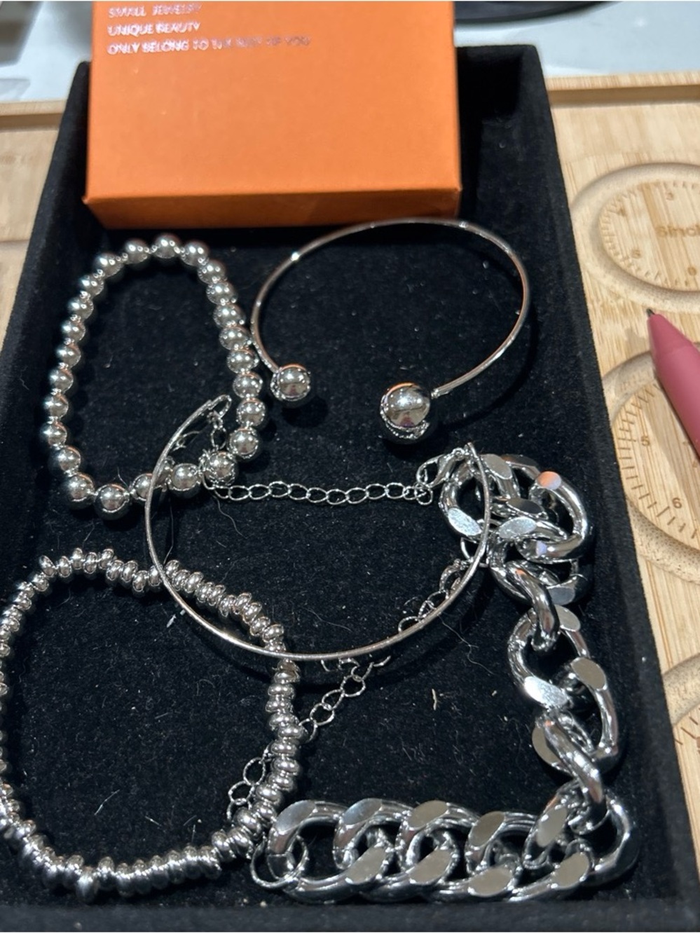 Silver Multi-Style Women’s Bracelet Set (5 pcs)